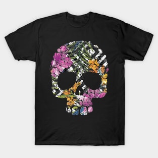 Tropical Floral Skull T-Shirt